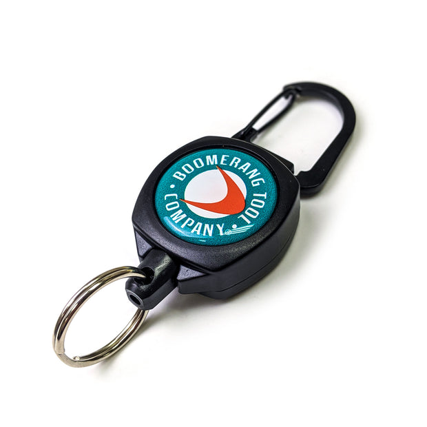 Mid Size Fishing Zinger with Carabiner and Split Ring For Fly Fishing Gear and Tools